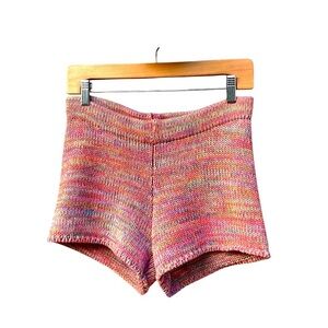Bcbg max azria runway rainbow Multicolor Knit crochet Women's short Shorts xs